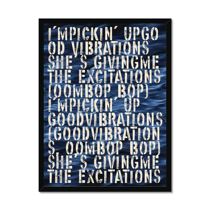 Good Vibrations No 1: Typography Art Print - Beach House Art