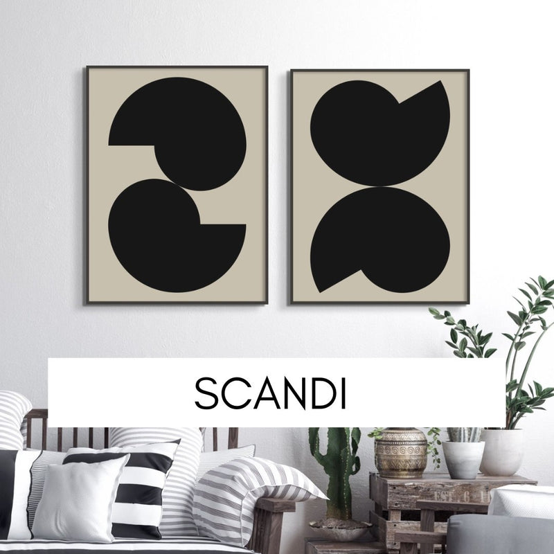 SCANDI WALL ART - Monochrome Art Prints Beach House Art