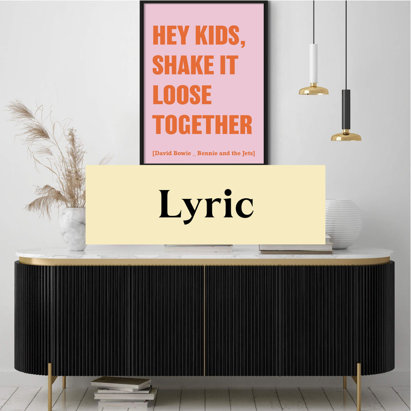 Song Lyric Prints and Custom Song Lyric Art Prints