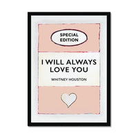 I Will Always Love You | Salmon Pink | Book Cover Art Print - Framed