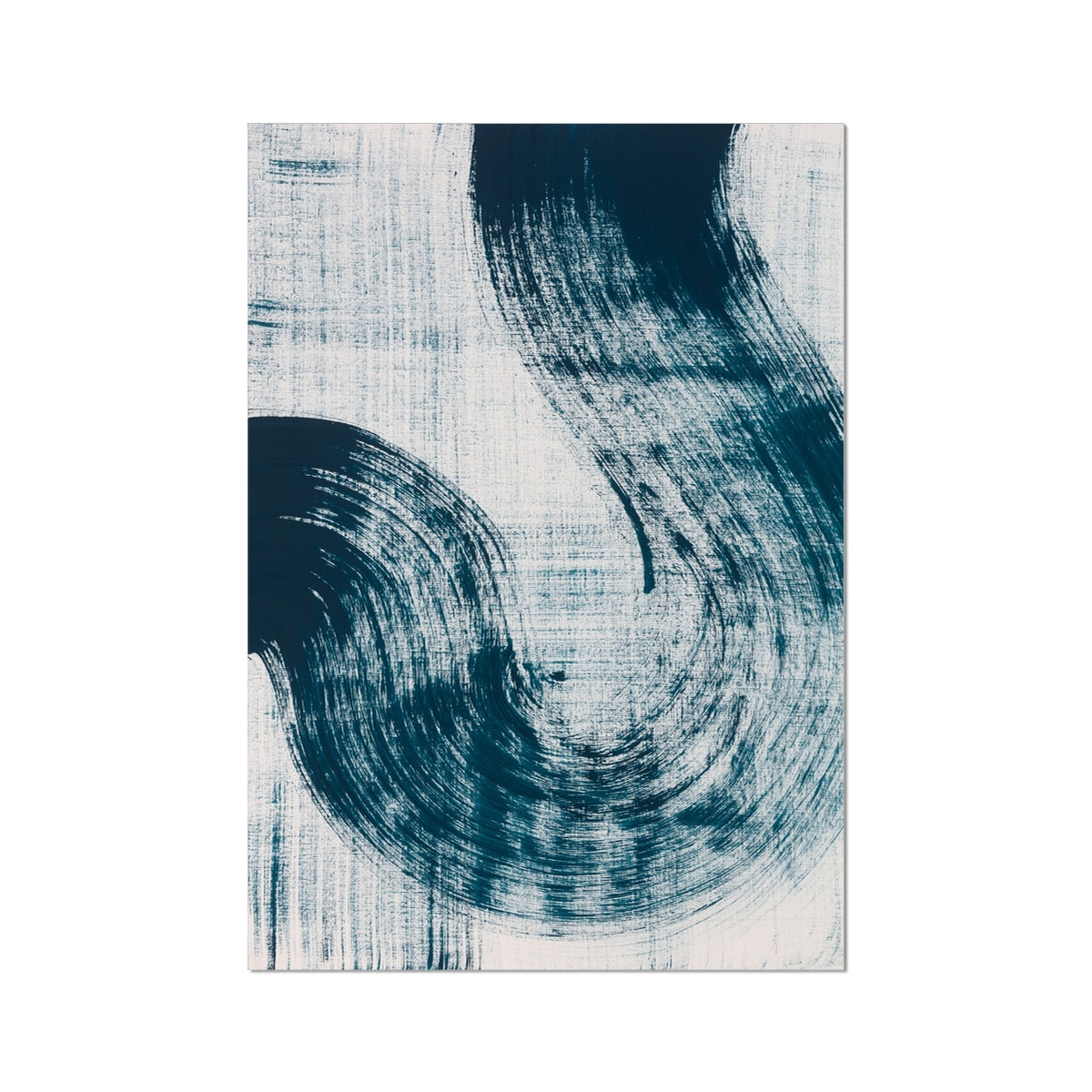 Abstract Ink Wave Print Art No 3 - Unframed