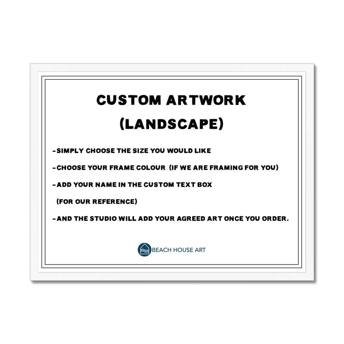 Custom Artwork - Framed Canvas (Landscape) Framed Print