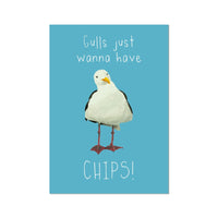 Seagull Painting with Quote | Seagull Art Print - Unframed