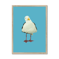 Seagull Painting | Bird Art Print - Framed