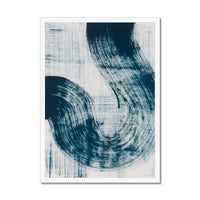 Abstract Ink Wave Art Print No 3 - Framed