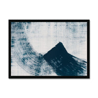 Abstract Ink Wave Print Art No 1 - Framed