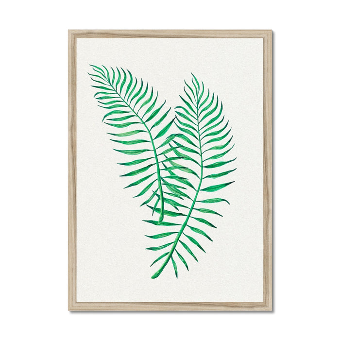 Tropical Leaf Artwork No 2 | Green Botanical  Wall Art - Framed