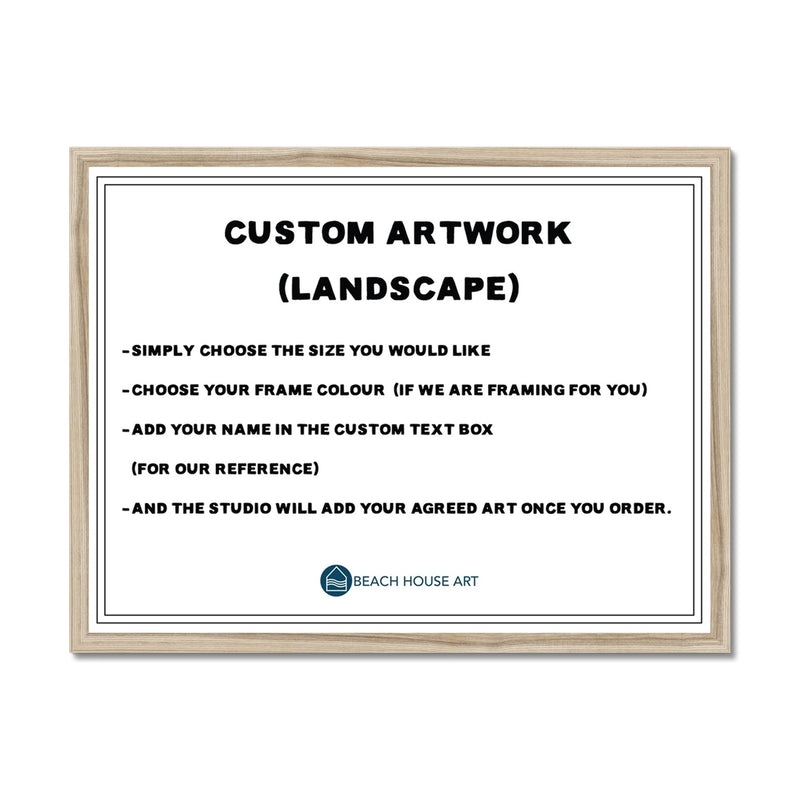 Custom Artwork - Framed Canvas (Landscape) Framed Print