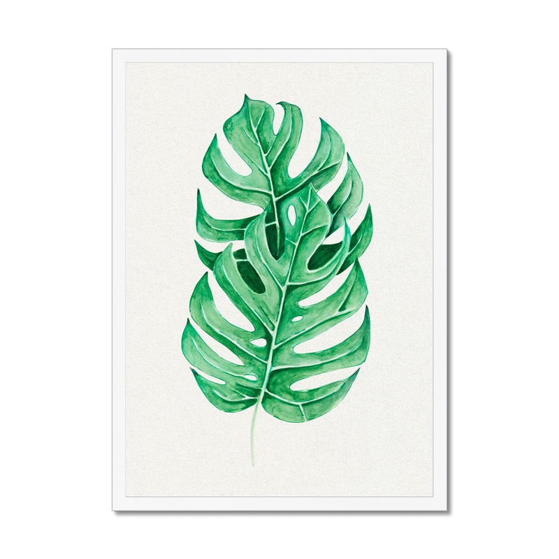 Monstera Leaf Artwork No 2 | Green Botanical  Wall Art - Framed