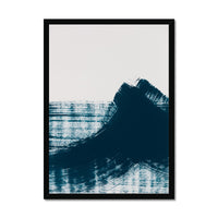 Abstract Ink Wave Art No 4 - Framed