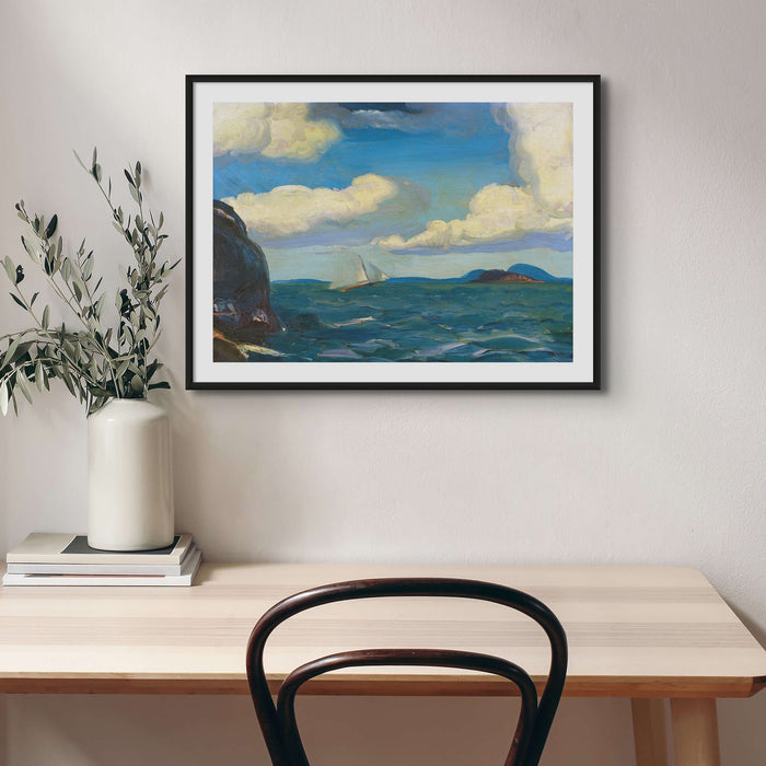 A Fresh Breeze Beach Painting | Vintage Boat Painting Wall Art - Framed Art Print