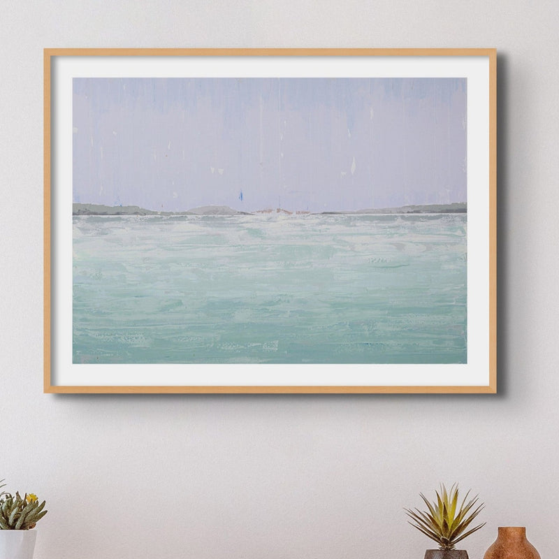 A View from Padstow Estuary Print | Beach Painting - Framed