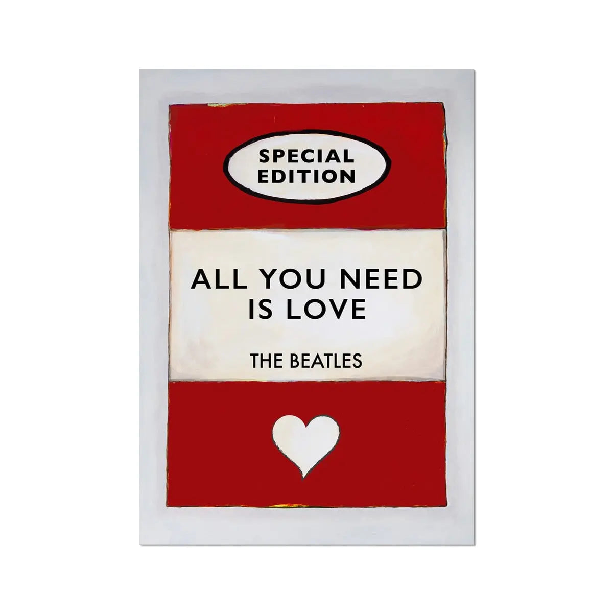 🎁 All You Need is Love | Book Cover Art Print - Unframed (100% off)