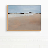 Calm Bay Painting | Minimal Abstract Coastal Painting Wall Art - Unframed Wall Art