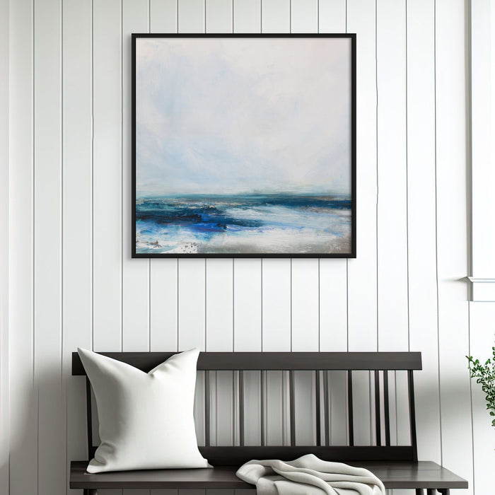 Celestial Shore | Coastal Visions Sea Painting Print - Framed Canvas -  sea painting