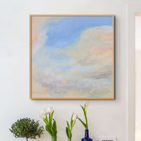 Coastal Cloud Painting | Sea Painting - Framed Wall Art