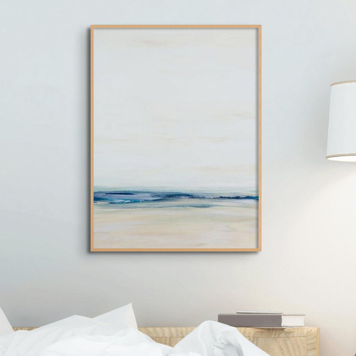 Coastal Study Painting | Portrait | Abstract Beach Painting - Unframed Wall Art