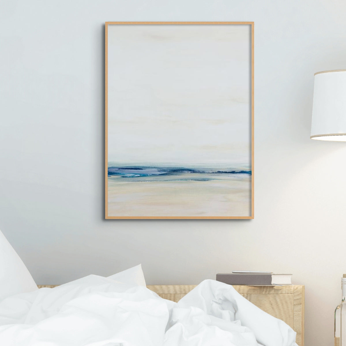 Coastal Study | Portrait Beach Painting | Abstract Beach Painting - Framed Canvas