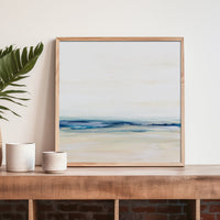 Coastal Study | Square | Abstract Beach Painting - Framed