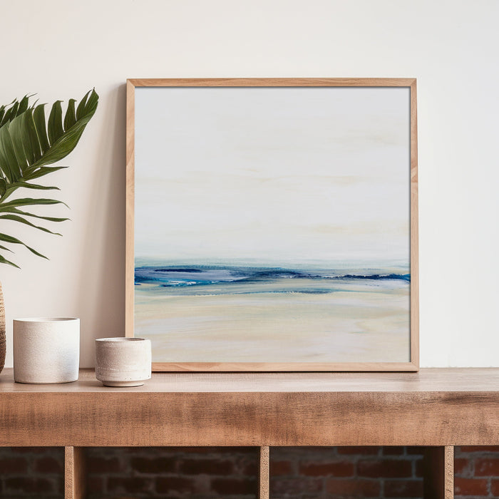 Coastal Study Painting | Square | Abstract Beach Painting - Unframed