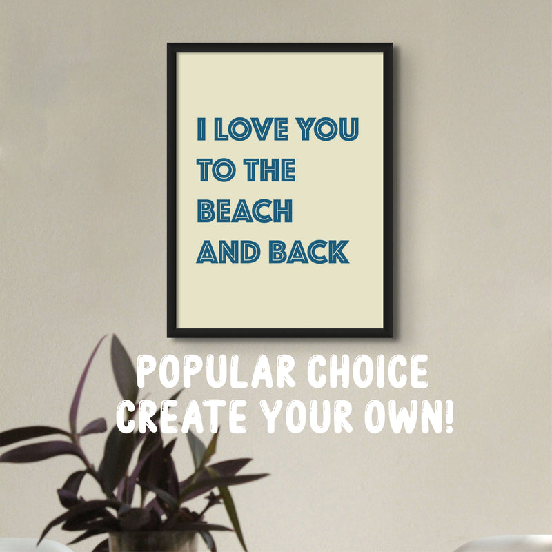 Personalised Quote Art | Cruise Type | Lemon Yellow - Framed