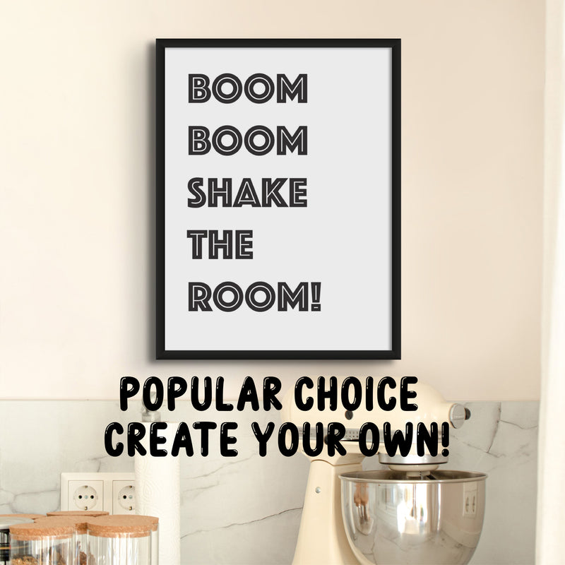 Personalised Quote Art | Cruise Type | Black & White - Framed