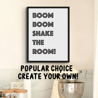 Personalised Quote Art | Cruise Type | Lemon Yellow - Framed