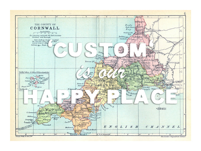 Personalised Map print - customise your own map print with typography for a celebration or anniversary