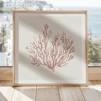 Set of Three Pink Coral and Shell Art Prints  - Unframed