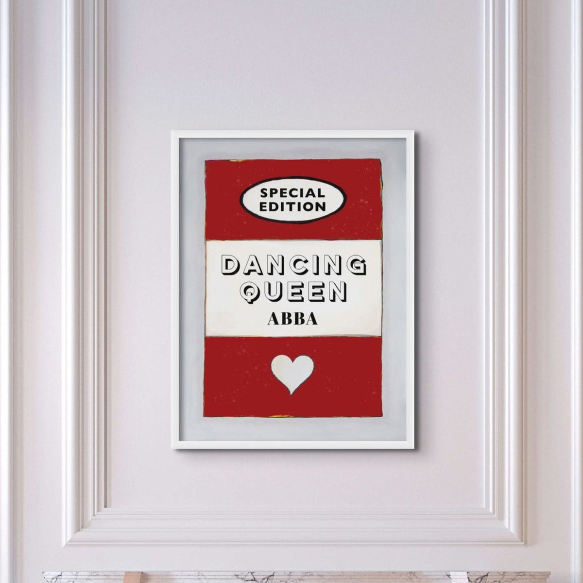 Dancing Queen (Red)  Quote on  Vintage Style Book Cover Print  - Unframed