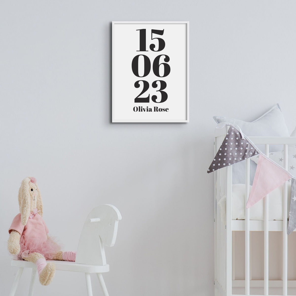 Personalised Date Art | Custom Special  Date Print | Black & White - Unframed