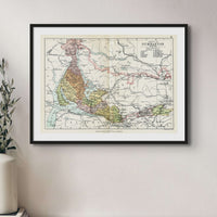 Dumbarton and Loch Lomond Vintage Map Print - Framed