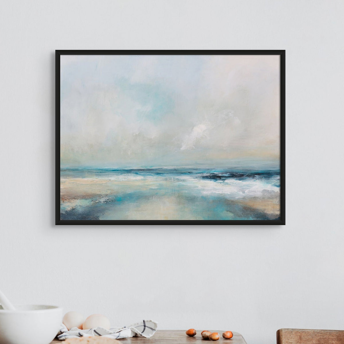 Ethereal Coast | Coastal Visions Beach Painting Print - Framed Canvas - coastal art print