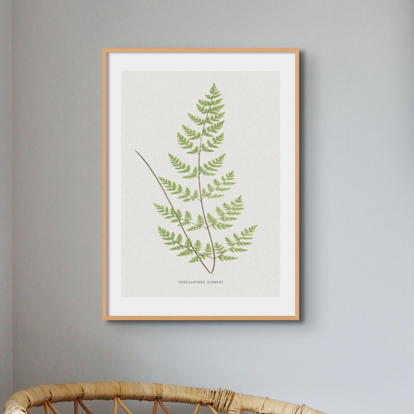 Vintage Framed Painting Fern sale In Planter