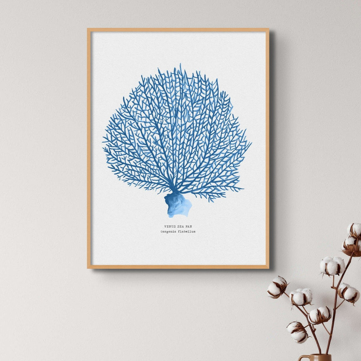 Coral Print | Marine Blue Coral Painting No 2 - Unframed