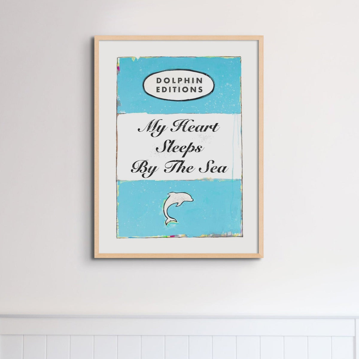 My Heart Sleeps Quote on  Vintage Style Book Cover Print - Unframed