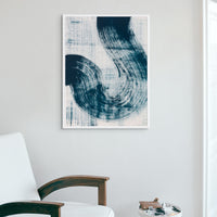 Abstract Ink Wave Art Print No 3 - Framed