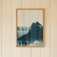 Abstract Ink Wave Art No 4 - Framed