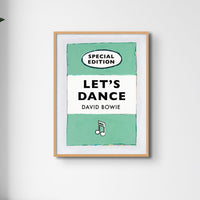 Let's Dance (Jade) Lyric Book Cover Print - Framed