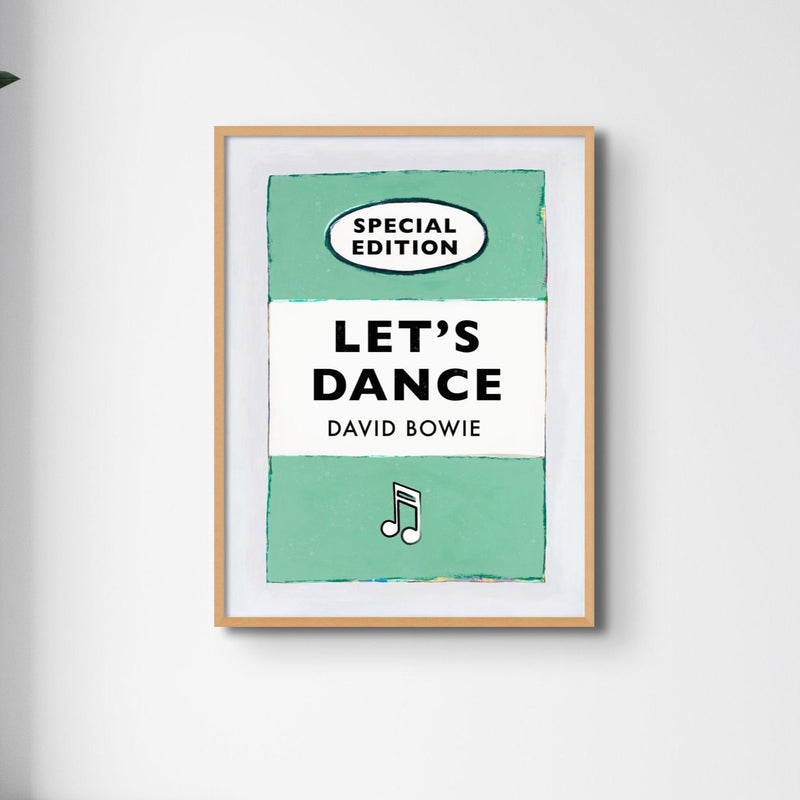 Let's Dance (Jade) Lyric Book Cover Print - Framed