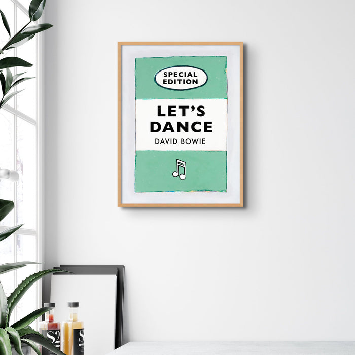 Let's Dance (Jade) Lyric Book Cover Print - Unframed