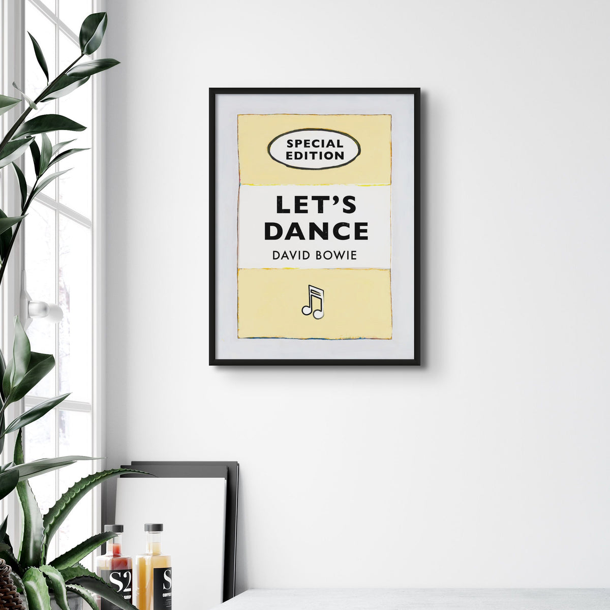 Let's Dance (Yellow) Lyric Book Cover Print - Unframed