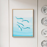 Mackerel Shoal 3 | Fish Wall Art Print - Framed