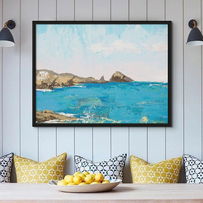 Mother Ivey's Bay Painting | Seascape Beach Painting Wall Art - Framed Canvas