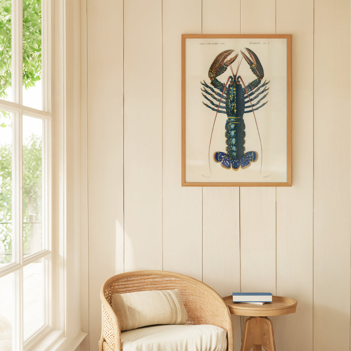 Vintage Lobster Print | Shellfish Wall Art - Framed