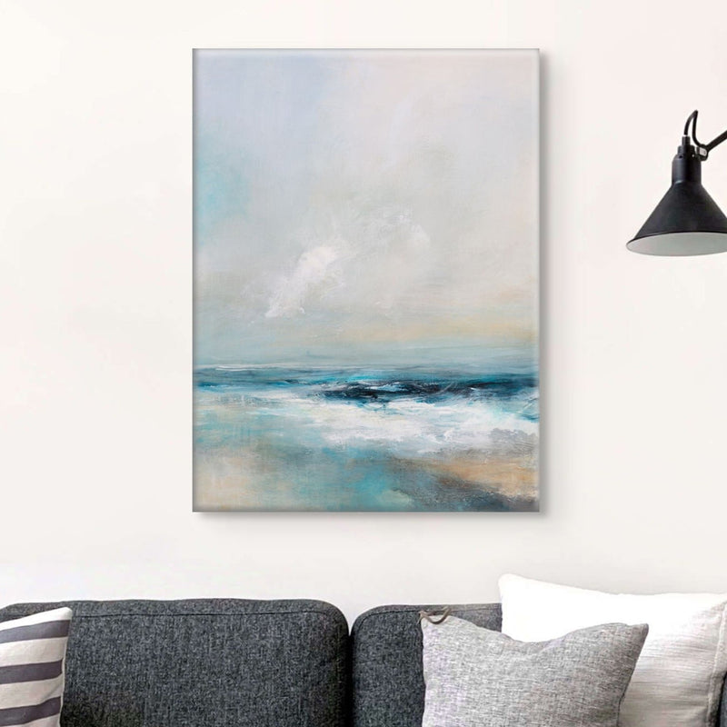 Ocean's Embrace | Coastal Visions Sea Painting - Unframed Canvas - ocean painting