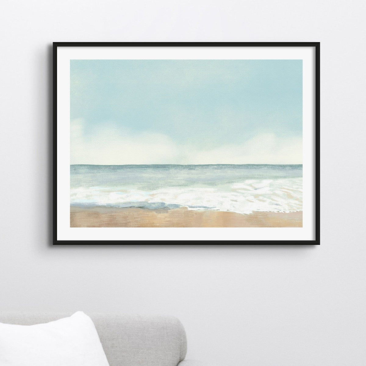 Pastel Beach Painting - Unframed Wall Art