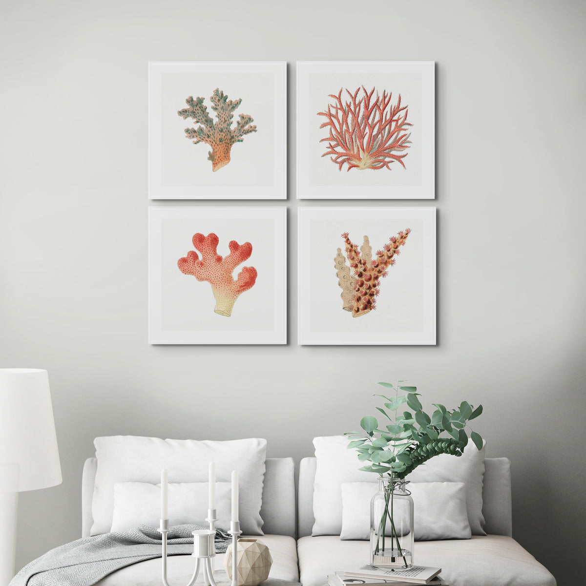 Reef Coral Print No 3 | Vintage Coral  Wall Art - Unframed