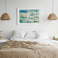 The Regatta Watercolour Print | Modern Coastal Art - Unframed