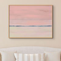 Rose-gold Coast Painting | Abstract Beach Painting - Unframed Wall Art